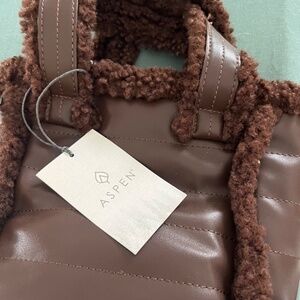 Aspen purse Sherpa and Faux leather